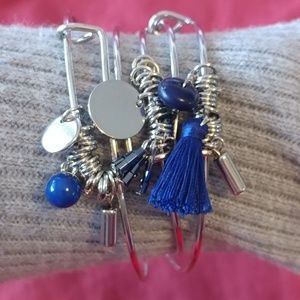 👠NY & Co Silver & Blue Boho Style Bracelet Set🎆